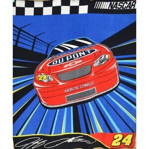 Jeff Gordon Nascar #24 Monte Carlo Fleece Throw Blanket Size 57" X 50" Signature